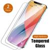 2PCS Vidro Temperado para iPhone 11 12 13 14 Pro XR X XS Max Protetor de Tela para iPhone 14 12 Pro Max Mini 7 8 6 6S Plus SE Vidro