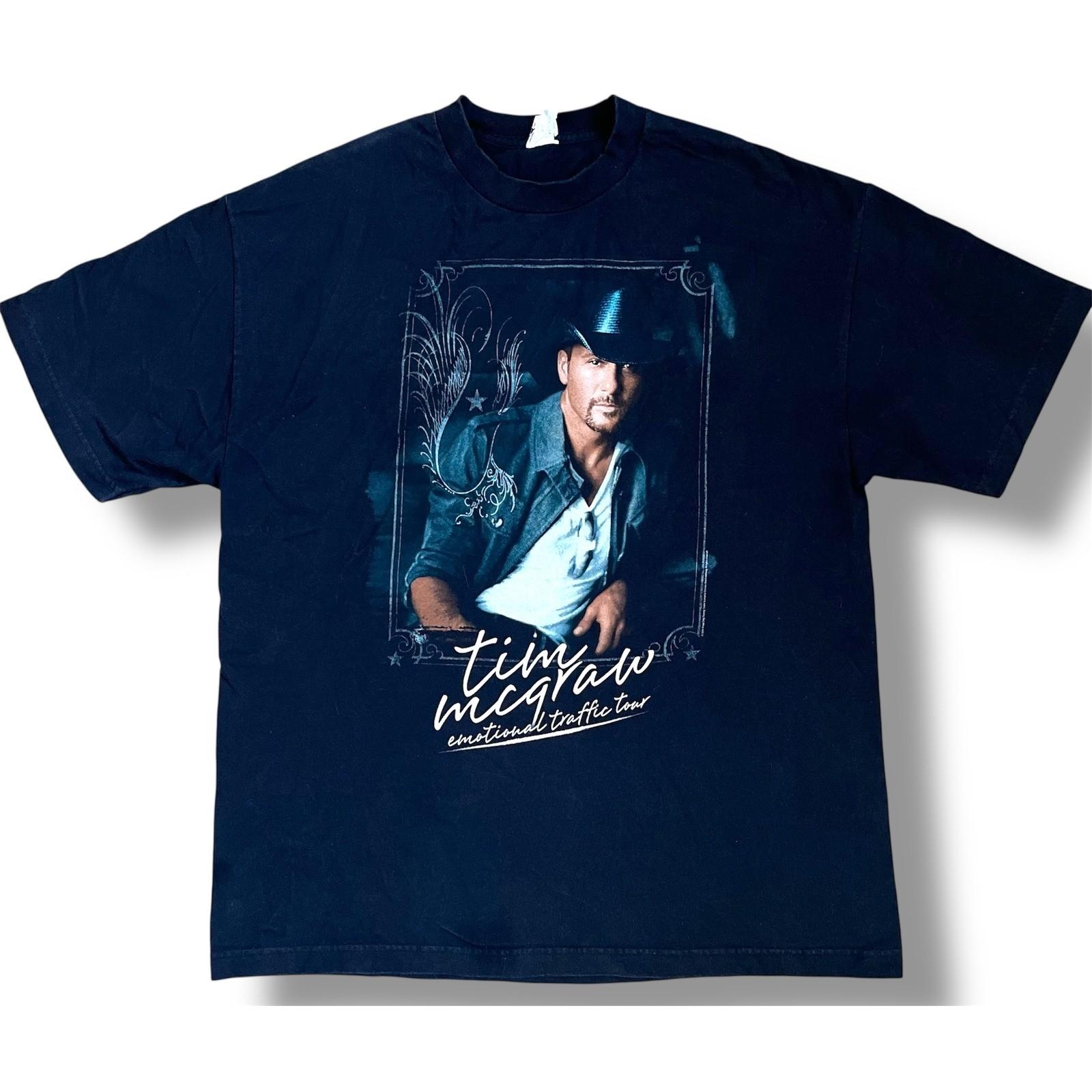 Vtg Tim McGraw Emotional Traffic Tour T- Mens XL Black 2011 Alstyle Graphic Unisex T-Shirt XXXL