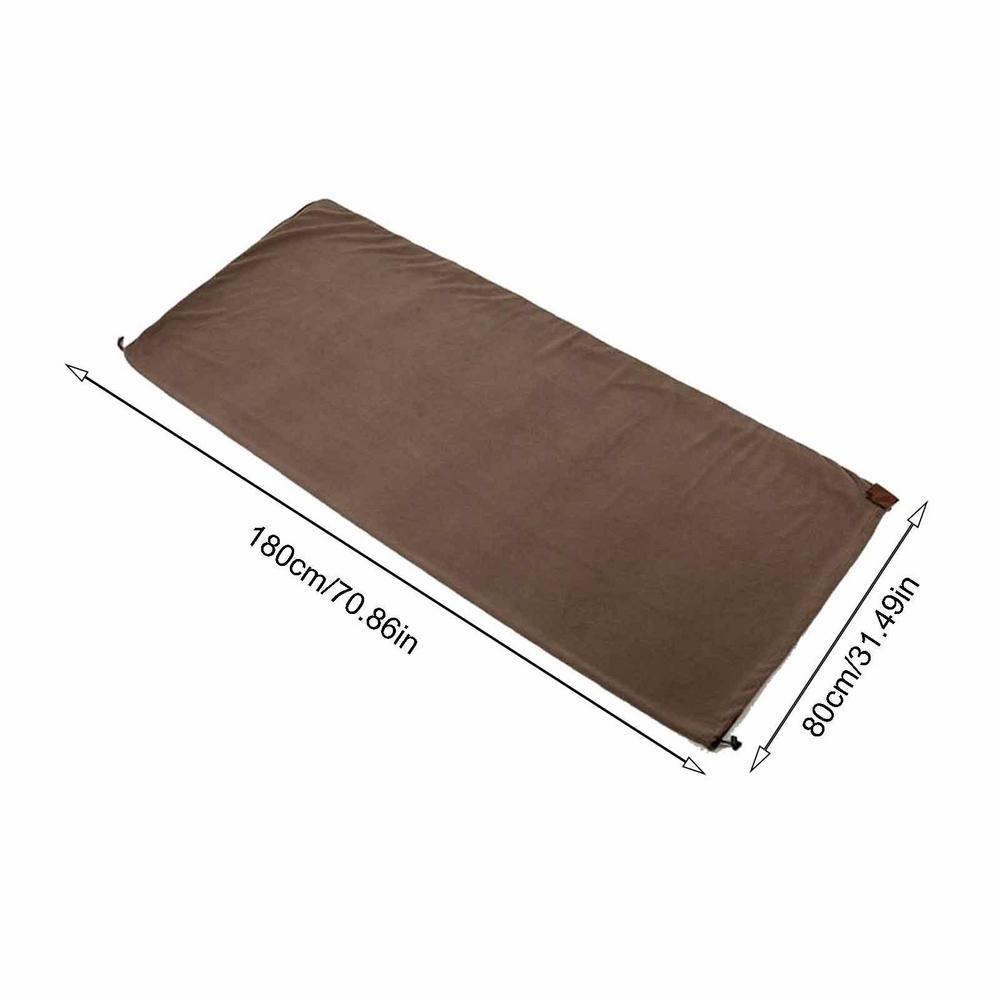 Schlafsack-Einlage, Reiseschlafsack mit Reißverschluss, bequemes Campinglaken mit Aufbewahrungstasche, Fleece-Campingdecke für Erwachsene