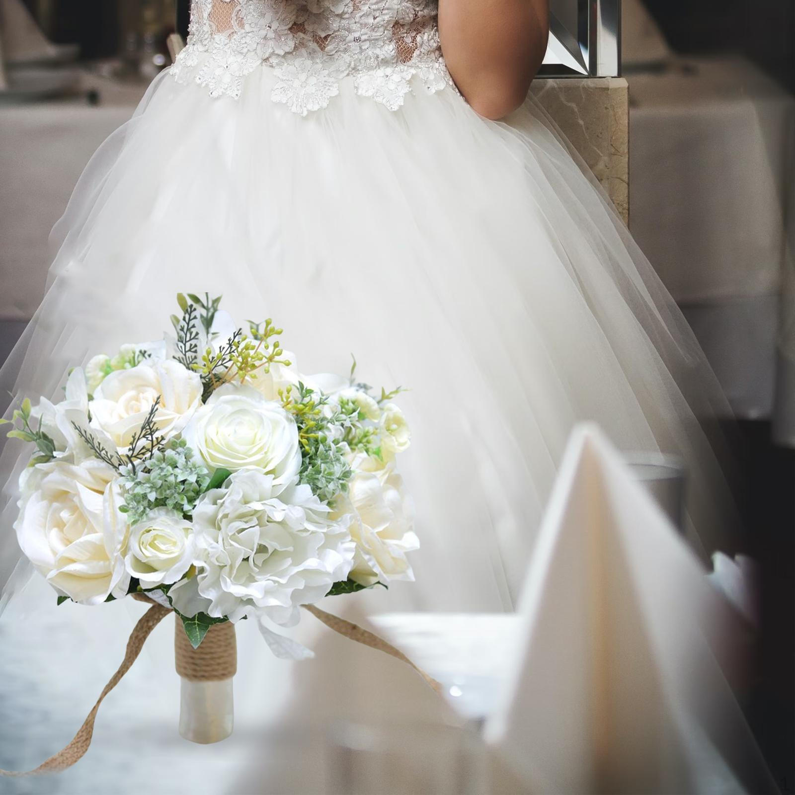 Handmade Wedding Bouquets Bridesmaid Holding Flower Photography Props