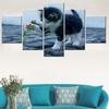 5 Pieces Wall Art Canvas Animals Kitten Poster Painting Home Decor Wallpaper Living Room Picture Print Bedroom Mural