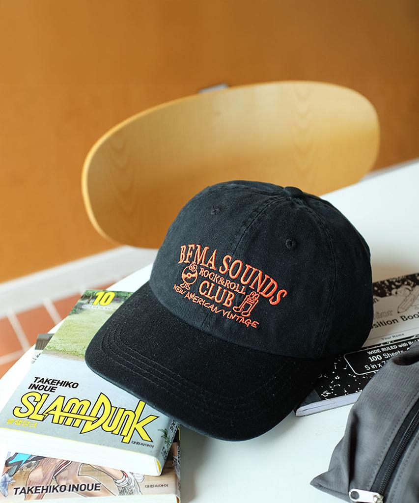 Beollunpeulenjeu Bfma Sounds Rock&Roll Club Washed Ball Cap Black