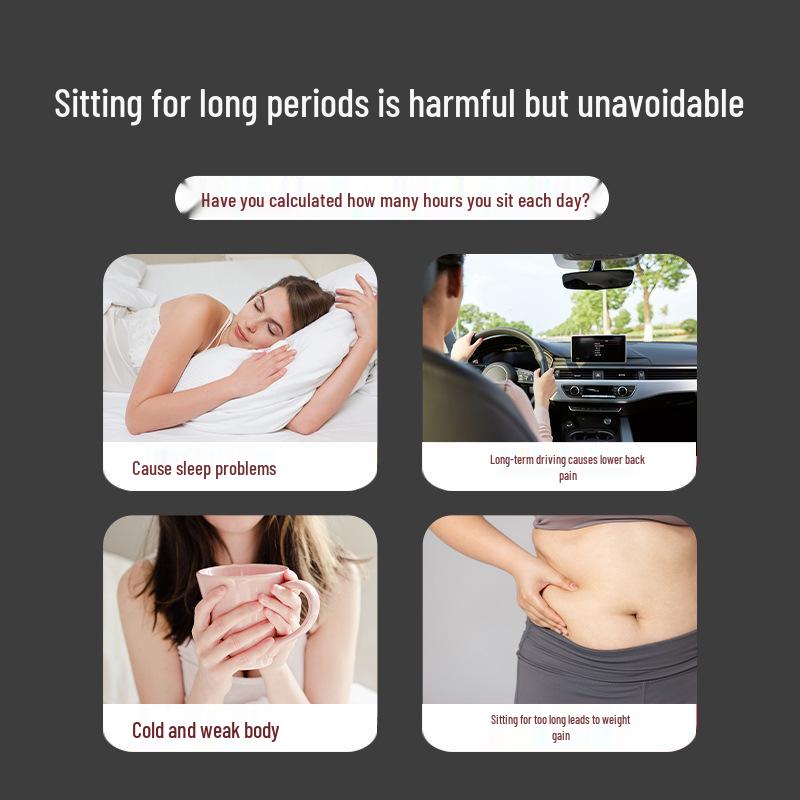 Elektrisches Beifuß-Heizsitzkissen für Herbst/Winter – Home/Office Hüft-Moxibustion Warmkompressen-Pad