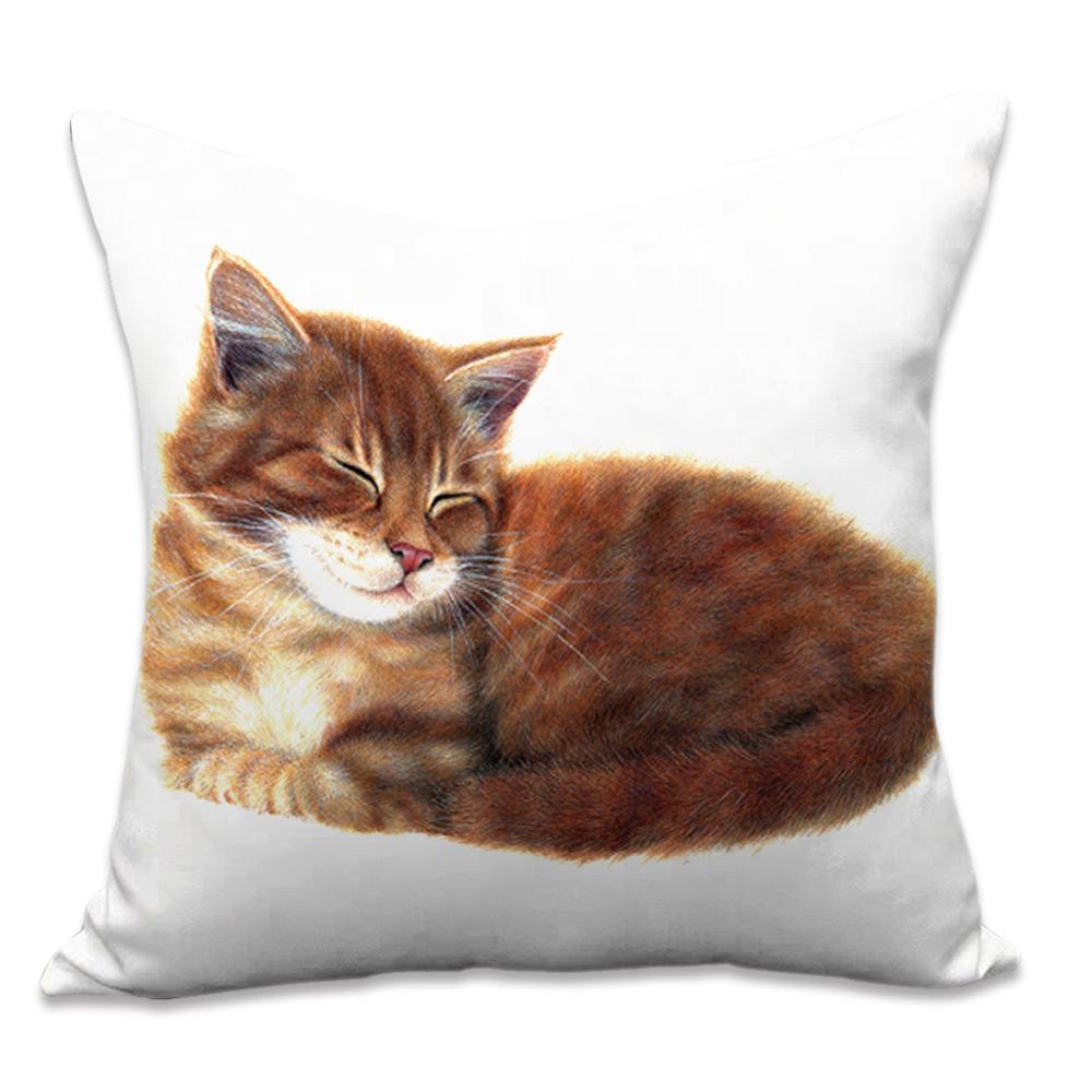 New Summer Retro Style Home Pillowcase Animal Cartoon Printed Pillowcase