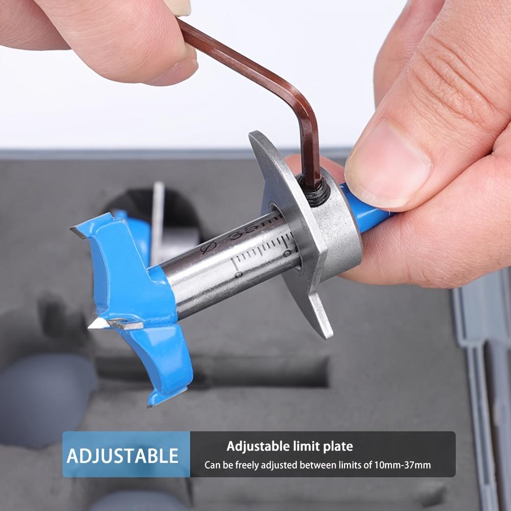 35mm Concealed Hinge Drilling Jig,with 4pcs Hinge hole openerHinge Boring Hole Drill Guide Locator for Door Cabinet Installation