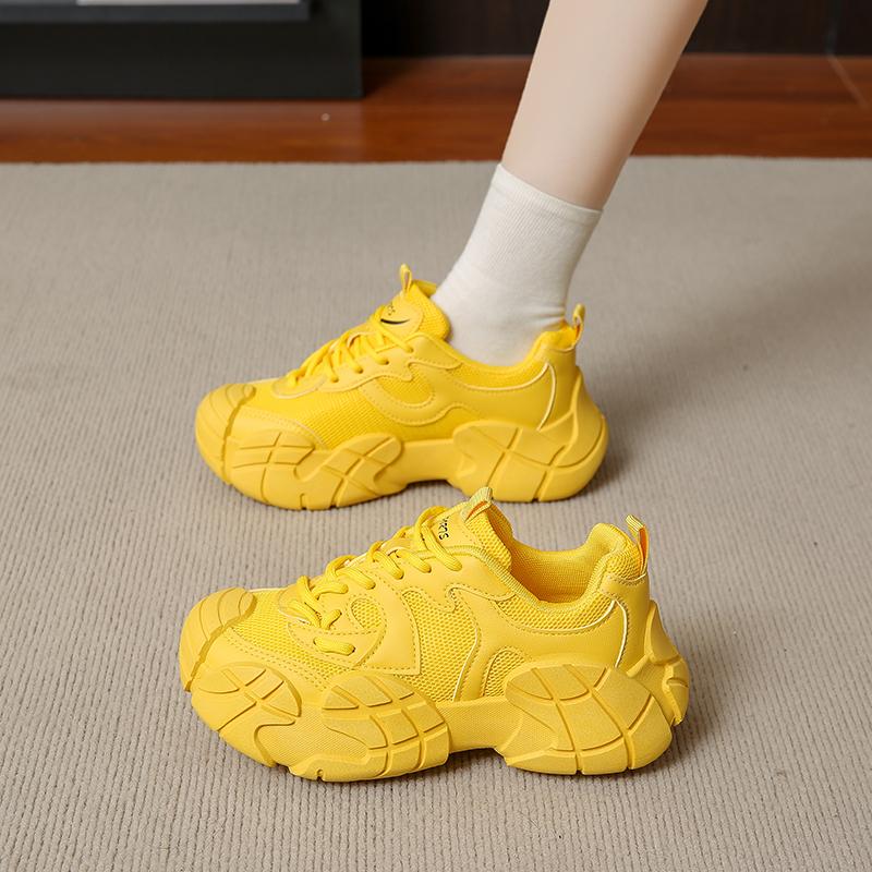 Fashion Sneakers Casual Women  Designer Octopus Sole Sports Shoes Fashion Leather Fabric Height Increased Platform Gym Shoes