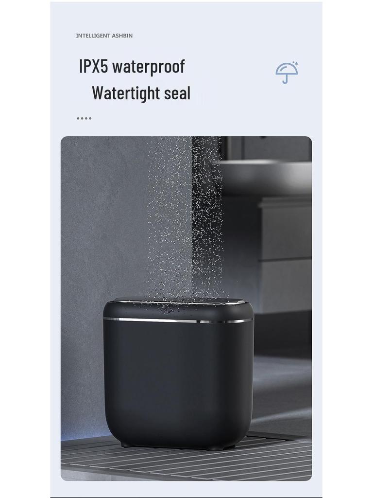 Crevice Smart Induction Trash Can: Multi-Scene, Low-Noise, Slow-Close, Waterproof, Odor-Proof Trash Bin.