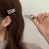 1pcs Colorful Rhinestone Rhinestone Hair Clips Sparkling Crystal Acetate Material Duckbill Hairpin Elegant Design