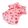 Hunde Sommerhemden Niedlicher Erdbeerdruck Umlegekragen Druckknopfdesign Atmungsaktive Hawaiianische Hundehemden für Frühling Sommer XL
