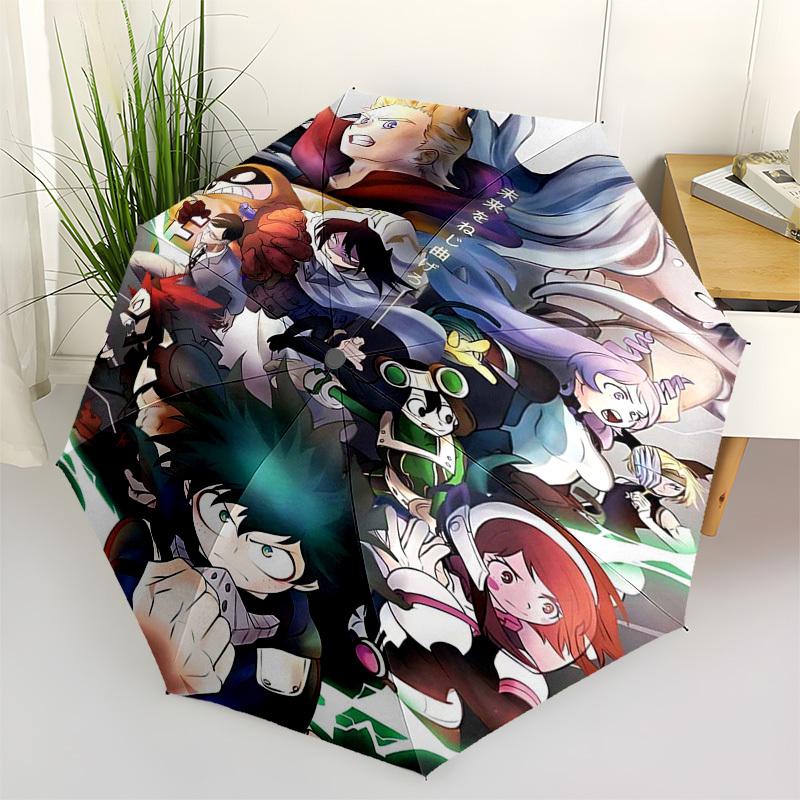 

1pc My Hero Academia Outdoor Umbrella - Automatic Opening/Closing, Collapsible Design with Iron Frame, Perfect Gift for Fans, Travelers, Daily Use.B09