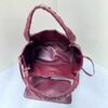 Oversized Woven Shoulder Bag Women Large Capacity Tote With Zip Soft PU Material Korean Style