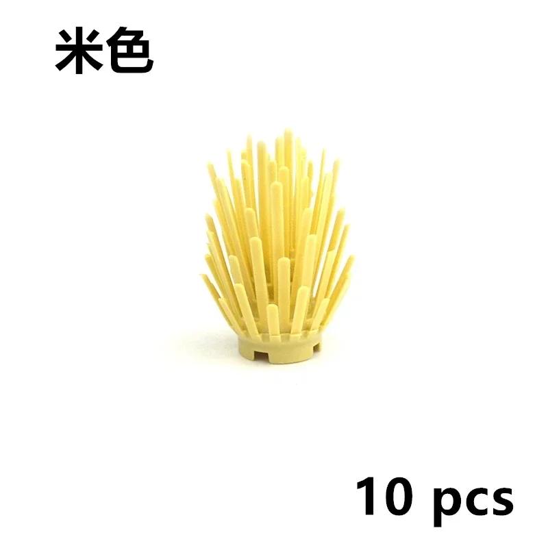 MOC Plants Accessories Bricks 3471 2435 6064 3778 City House Trees Pine Prickly Bush Green Grass Military Building Toys
