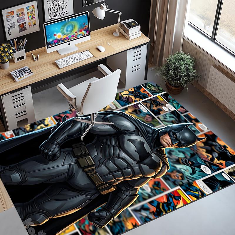 Batman Pattern Rug, Indoor/Outdoor Mat, for Picnic, Gameroom, Bedroom, Office, Living Room, Home Decor Carpet, Birthday Gift