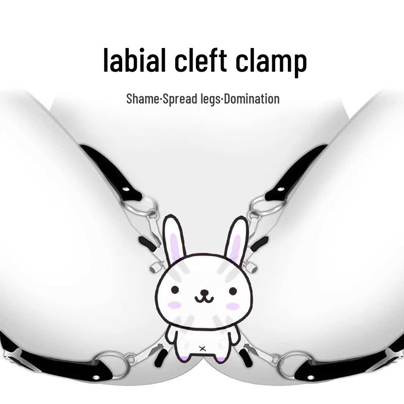 Leather Leg Cuffs & Clit Clamps Bondage Set for Couples