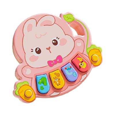 Baby First Piano Toy Cartoon Educational Instrument ABS Safe Material Multifunctional Music Modes Lightweight Travel Friendly Design