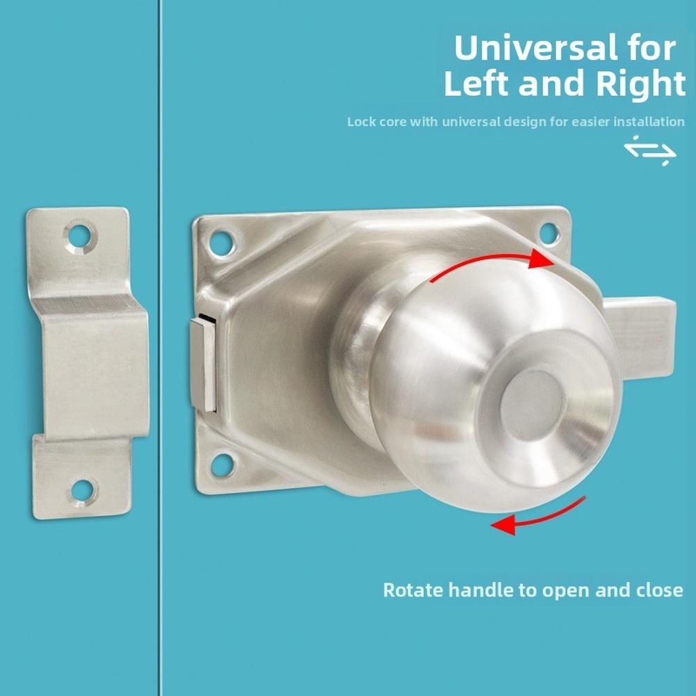 Spherical Pin Door Lock with 304 Stainless Steel Material and Modern Security Bolt for Use on For Bathroom and Interior Doors