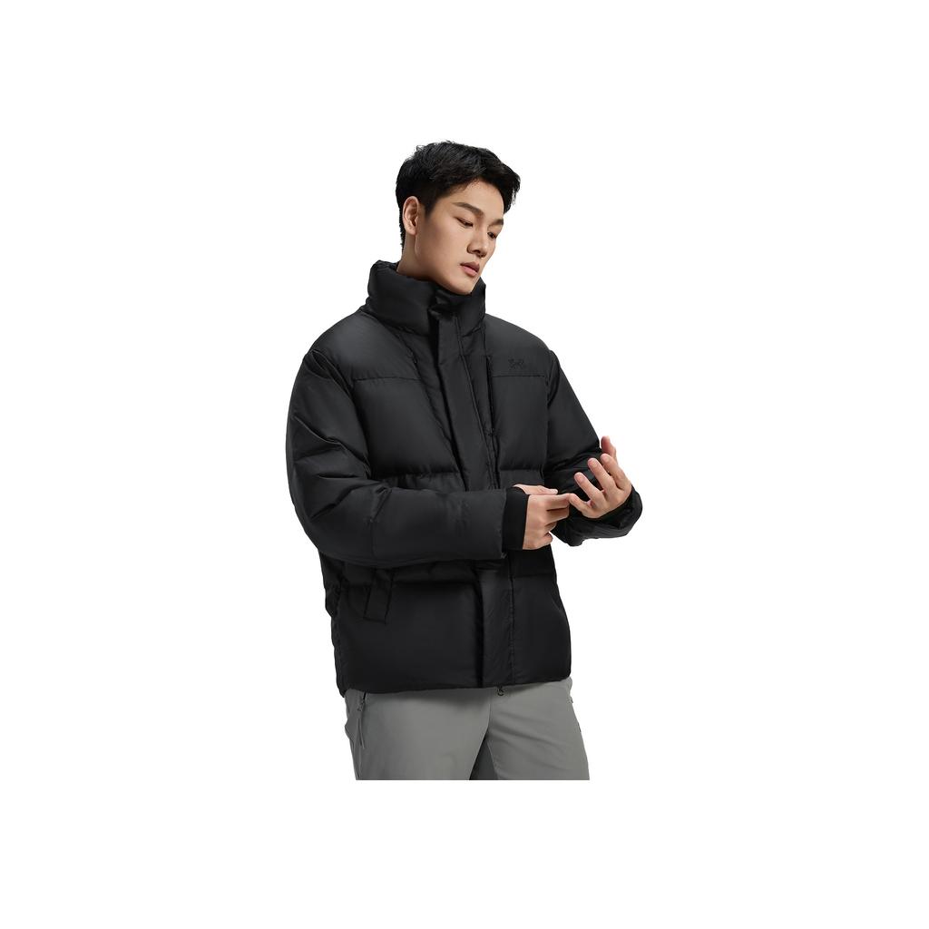 Under Armour Urban Outdoor Series Climbing Solid Color Short Windproof Down Jacket Men Jackets Black 14411143-0020