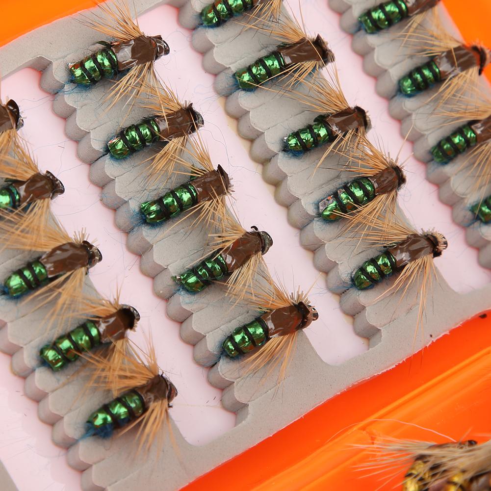 40pcs High Carbon Steel Hook Insects Flies Fishing Lures Bait Fishing Tackle Accessory