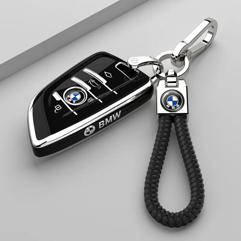 BAGH3 Car Sticker TPU Car Smart Remote Key Case Cover Protector For BMW 530i 550i 320i 1 2 3 4 5 Series 118i 225i M240i F20 F21 F30 F3