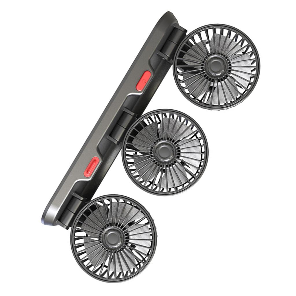 3 Heads Car Fan Portable Air Cooling Fan Silent Electric Fan 360 Degrees  Rotation with 2 Wind Speed Phone Number