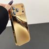 Luxusní Zlatý Zjednodušený Abstraktní Kovový Lak Skleněné Pouzdro Na Telefon Pro iPhone 17 Pro Max 11 12 13 14 15 16 Plus 17 Air 16E Kryt