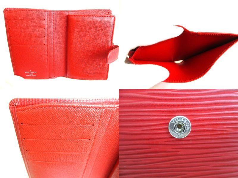Authentic LOUIS VUITTON Epi Red Leather Bifold Wallet French Purse #9742  Refurbished