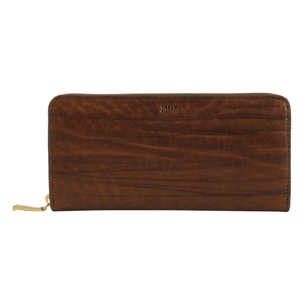 

Long Wallet Round Zipper Genuine Leather Harvey 747615 Wallet Bill Purse Cowhide Brown [Takeokikuchi] Men s [02]