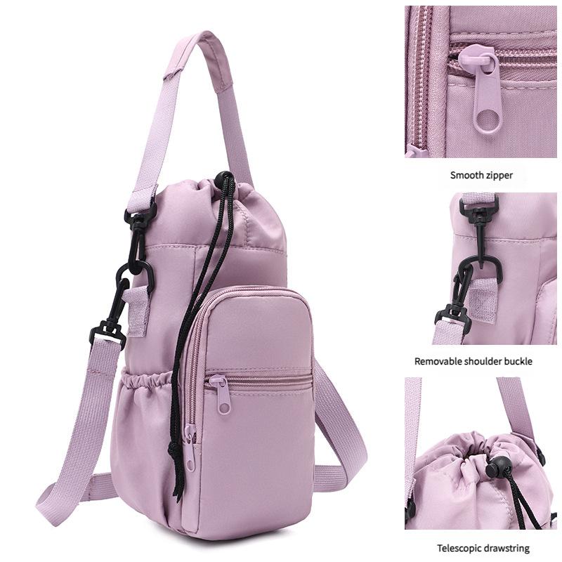 Elegante Portabotellas 2 en 1 para Ciclismo Senderismo, Bolsa Impermeable Aislada para Taza Teléfono con Correa Ajustable