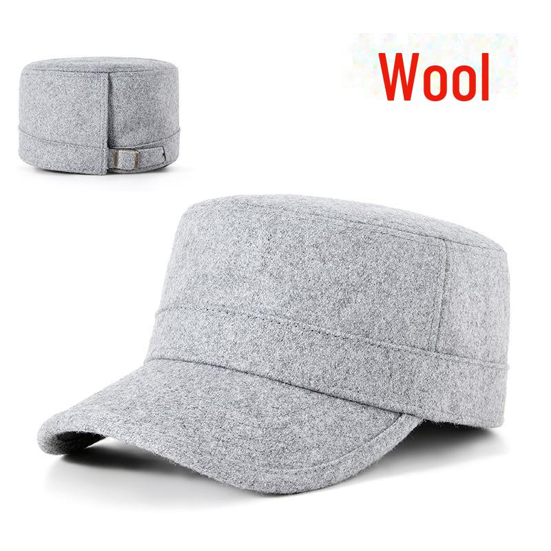 

Мужская шерстяная бейсболка с бархатной подкладкой для дополнительного тепла, регулируемая посадка, большой размер, идеально подходит для людей среднего и пожилого возраста осенью и зимой. M (56-58cm) светло-серый