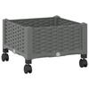 Garden Planter with Wheels Light Grey 40 X 40 X 33 Cm PP