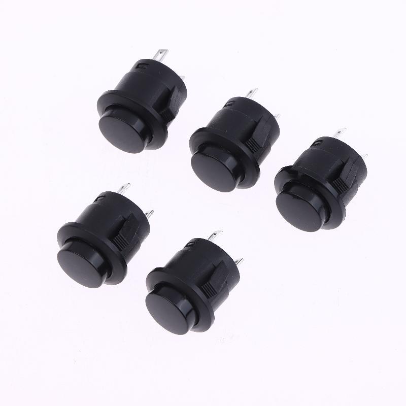 5/10 Stück Momentary Drucktaster R13-507 16mm Runder Schalter 2 Pins Ein-Aus Selbst-Rückstellung Panelmontage