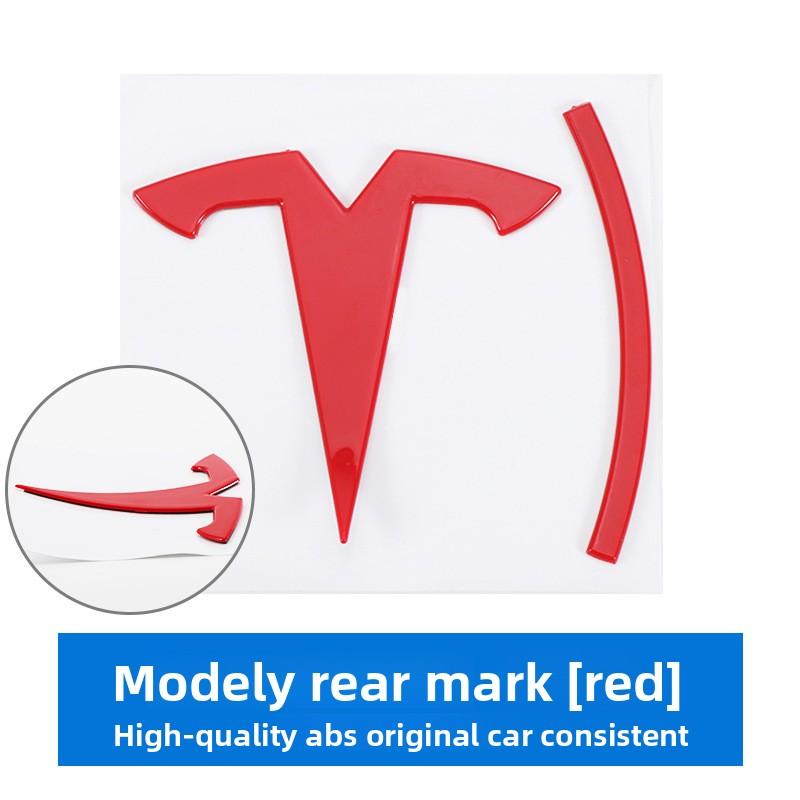 VKYA1 3d ABS Chrome Black Red Logo Dual Motor Emblem Letters Car Trunk Badge For Tesla Model Y 3 X S Dual Motor Sticker Accessories