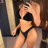 Seksi Fırfırlı Halter Etekli Bikini Kadın Mayo Kadın Mayosu Üç Parça Bikini Seti Yüzücü Mayo
