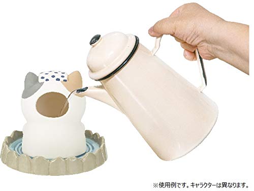 LIBUHAATO Hot Spring Humidifier, Premium Nemu Animals, River Otter Walnut, Pot Body: W3.0 x D3.0 x H 3.9 inches (7.5 x 7.5 x 10 cm), Saucer: W3.0 x D3