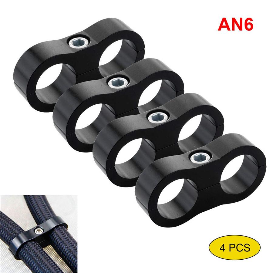 8Pcs AN-8 AN8 16MM 17MM Braided Hose Separator Clamp Fitting Adapter Bracket