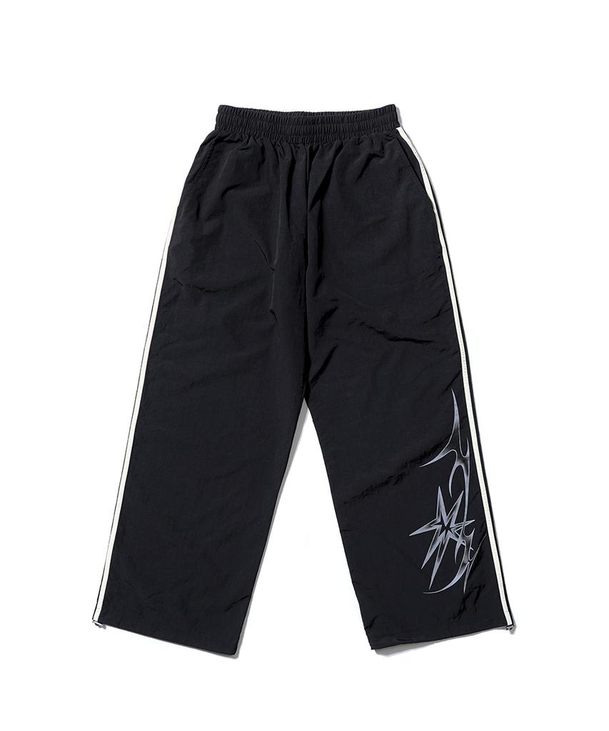GAKKAI UNIONS Sparkle Nylon Line Pants Black
