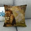 Lion Tiger Zebra pattern Double-sided Printed pillow cover Short plush Suitable living rooms bedrooms sofas throw cushion cover