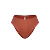 Black Textured High Waist Bikini Bottom Tbess23ba00128