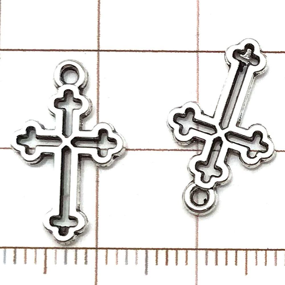 20Pcs Vintage DIY Bracelets Jewelry Making Materials Handmade Retro Cross Charms Alloy Handcrafts Cross Necklaces Earrings