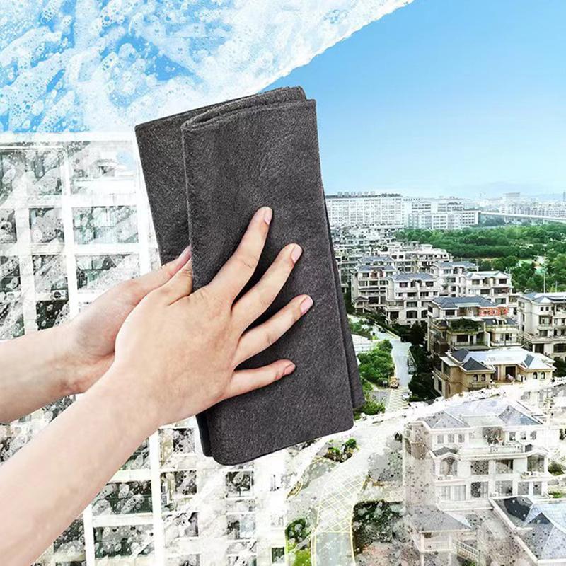 5pcs Multifunctional Magic Cloth Glass Cleaning Cloth Dishcloth Lint Free For Windows Cars Kitchen Mirrors Traceless Reusable