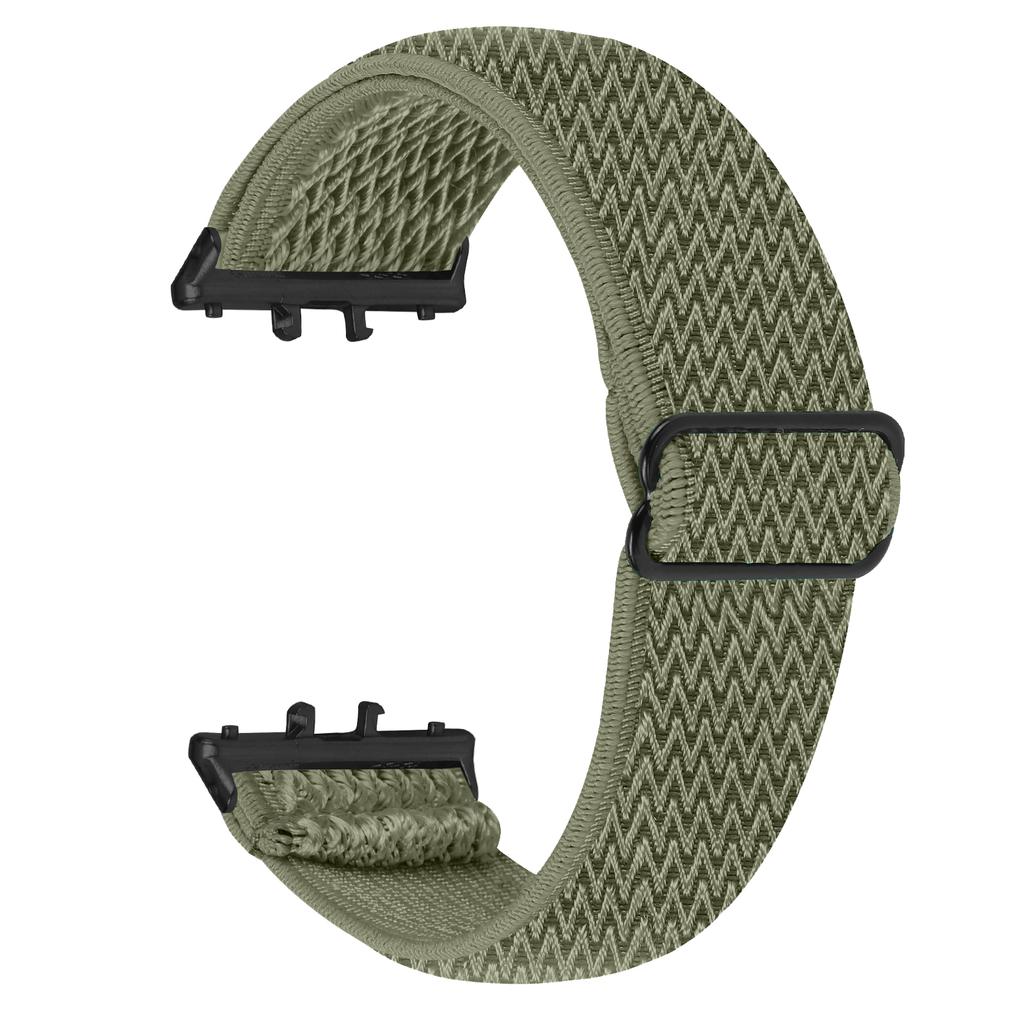 For Honor Watch X5 Watch Band Wave Pattern Nylon Woven Strap with Black Connector