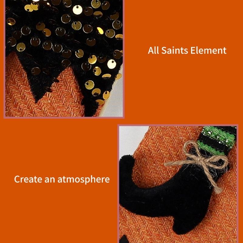 Eye Catching Halloween Themed Sock Unique Halloween Sock with Festival Pattern Soft Socks Ornament for Parties