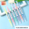 Double-Ended Fluorescent Highlighter & Watercolor Marker Pen for Students