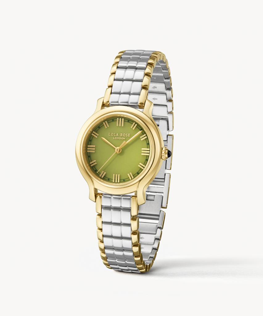 Lollalojeu Waltz Green Onyx Two-Tone Women'S Metal Daily Watch