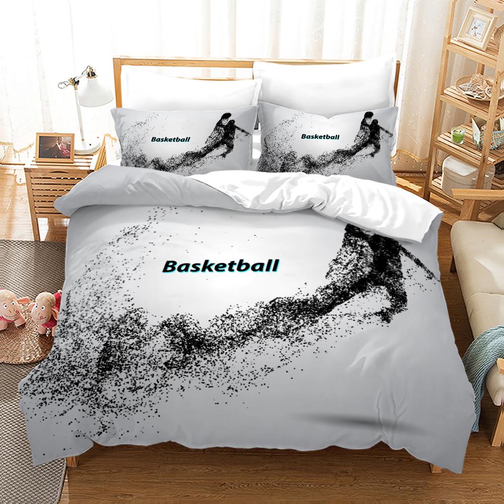Basketball Bedding Set Single Twin Full Queen King Size Sports Bed Set Aldult Kid Bedroom Duvetcover Sets 3D Print 011