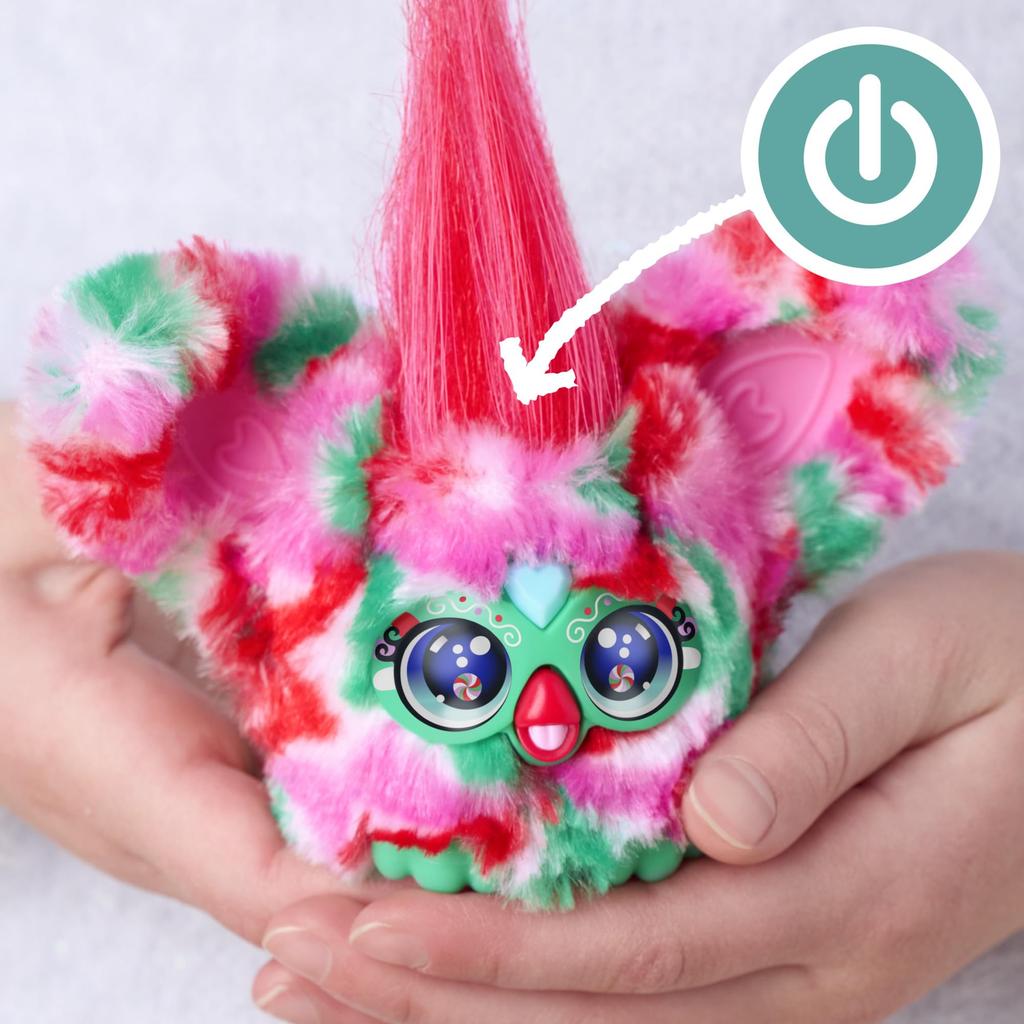 Hasbro Furby Furblets Pepmint, Special Holiday Edition, Features Over 45 Sounds, Furby Language, Plays, and Powered Plush Toy, Ages 6+ (G1436)