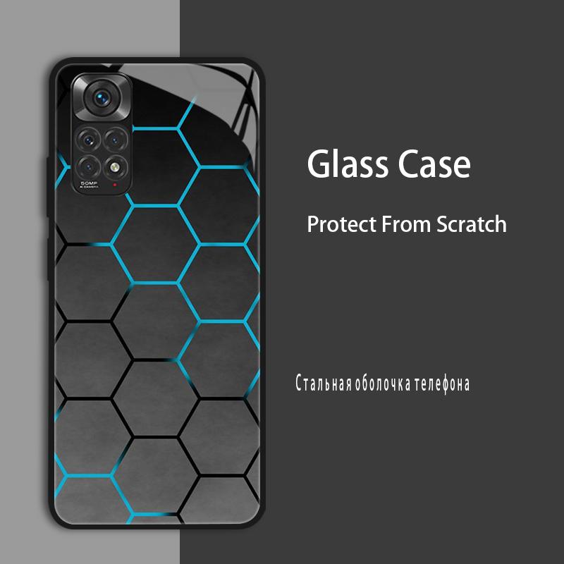 For Redmi Note 11 Case Cover Tempered Glass Case Hard Coque Bumper For Xiaomi Redmi Note11 Note 11 Pro 5G 4G 11s Protect Case