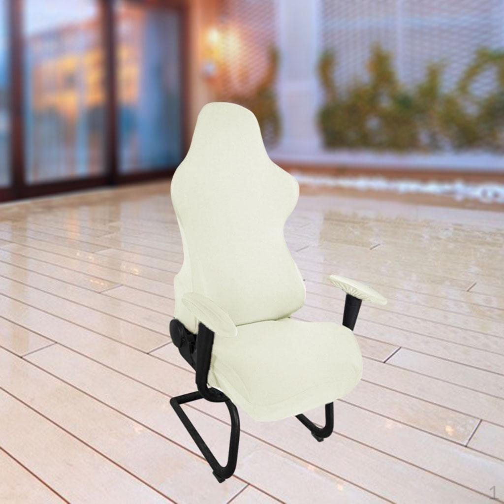 

Игровой чехол универсальный пылезащитный однотонный эргономичный мягкий подлокотник для вращающегося компьютера milky white