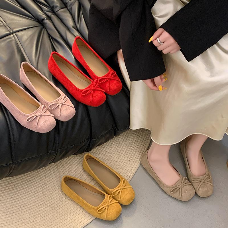 Leather Flat-soled Single Shoes Women's 2025 Spring and Summer Versatile Skirt One Pedal Mary Jane Women's Shoes Ballet Evening Shoes