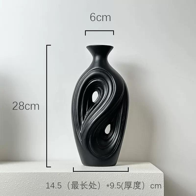 Unique Nordic Style Ceramic Vase, Simple Modern Home Decoration Art Piece, Dried Flower, Vase, Living Room TV Cabinet Decoration